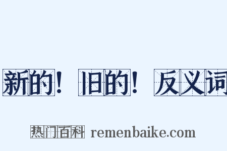 新的！旧的！反义词是什么意思的图片